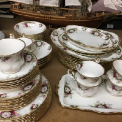 A Royal Albert celebration 1969 dinner set including dishes, plates, cups etc