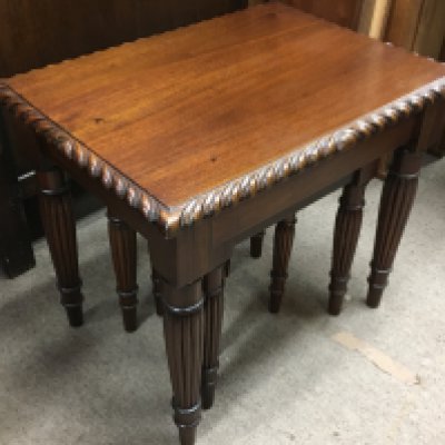 A nest of mahogany tables, dimensions 44x60x52cm. NO RESERVE