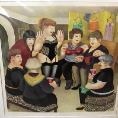 A signed Limited Edition Beryl Cook print 6/650 "Party Girls"