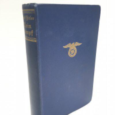 A cloth bound 4th impression Mein Kampf by Adolf Hitler. Translated into English by James Murphy, 1939 unexpurgated edition. Two volumes in one. Postage category B