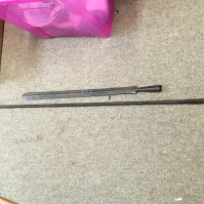 Two 19th century African spear heads. 56 and 95cm long