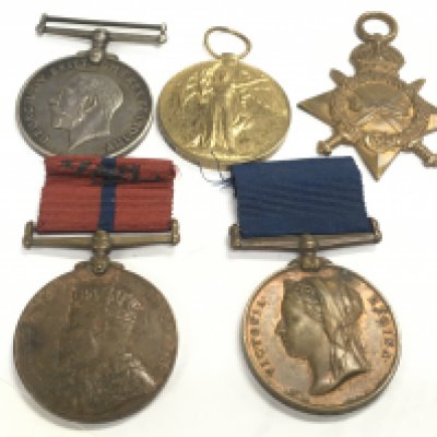 First World War medals awarded to 23078 PTE M.S.Bridges Yorks L.I including a 1914-15 star, medals awarded to Walter Frost Metropolitan Police Medal Coronation 1902, Victoria 1897 Jubilee medal for St John's Ambulance. Postage category A