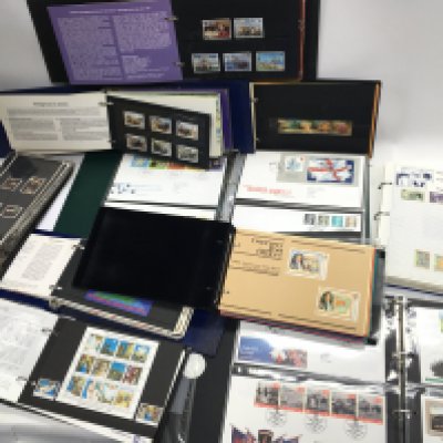 A large collection of first day covers and other stamps including Guernsey Jersey etc. Postage C