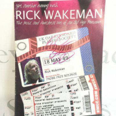 A signed Rick Wakeman of Yes venue magazine. Postage category B