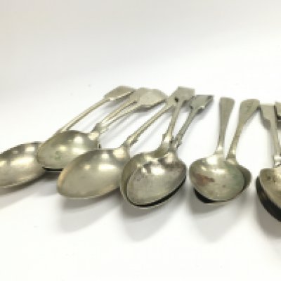 A Collection of silver plated spoons, postage category B