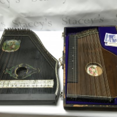 Two autoharps comprising a cased example and a Columbia. Shipping category D. NO RESERVE