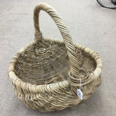 A large wicker basket
