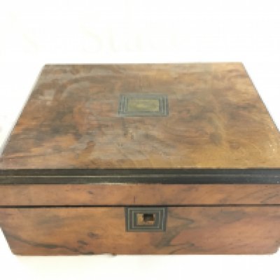 A walnut box. 30x24x13. Postage B