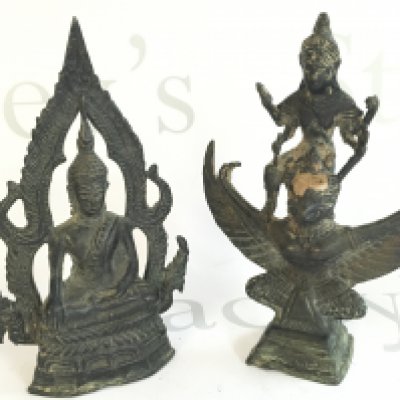 Tibetan items, A Garuda bird and a Buddha figure , 17cm tall. Postage category B