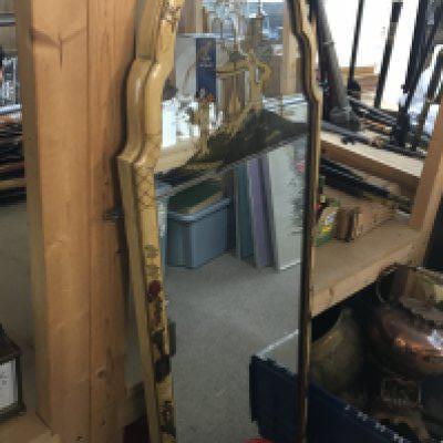 An arched Japanese style mirror. 105cm tall. This lot cannot be posted