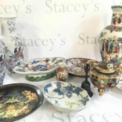 A Collection of 20th century Chinese and Japanese ceramics including dishes, vases etc. This lot cannot be posted