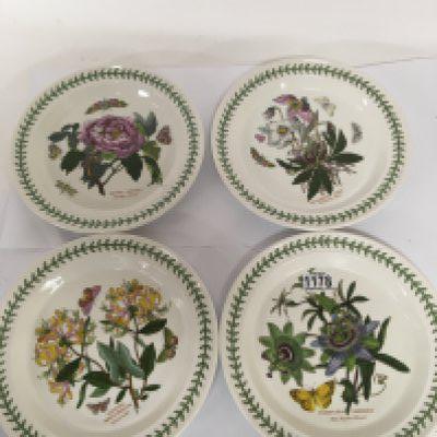 A set of four Botanical Gardens Portmeiron porcelain plates (4). NO RESERVE