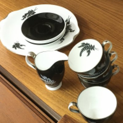 A Royal Albert Night and Day coffee set, this lot cannot be posted. NO RESERVE