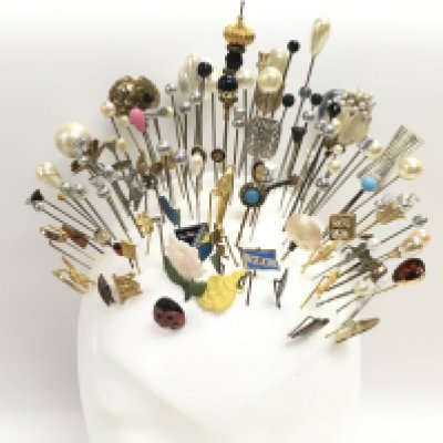 Approximately 100 hat pins from the mid 20th century
