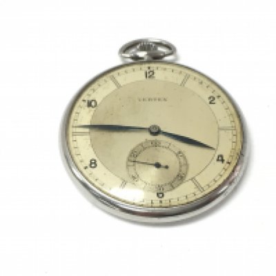 A vintage Vertex button wind pocket watch. Winds and runs. 45mm case.
