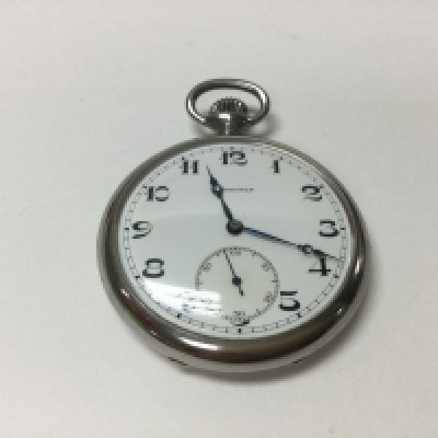 A gents longines pocket watch, seen working.