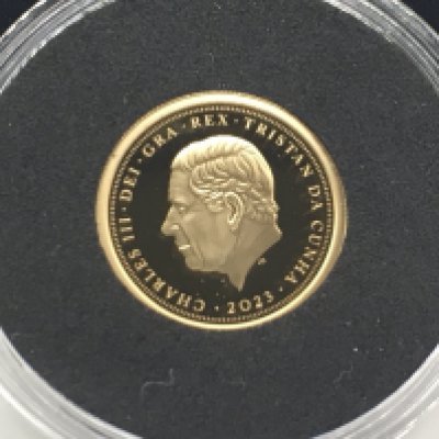 A2023 gold half proof sovereign. Postage B