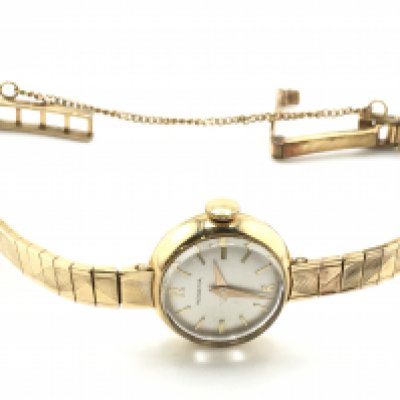 A Ladies 9 carat gold Rodanine watch, 15.5g. Postage category A