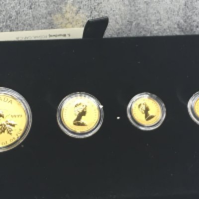 Gold proof Canadian mint four coin set. Including 1oz 1/4oz 1/10oz and a 1/20oz. Postage B