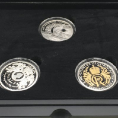 Royal British Legion silver proof &pound;5 3 coin set. Postage B
