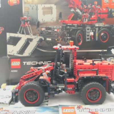 A Lego Rough Terrain Crane #42082. With Box And Manual. Been turned Into A Loader. Appears Complete. This Lot Cannot Be Posted In House.(2).