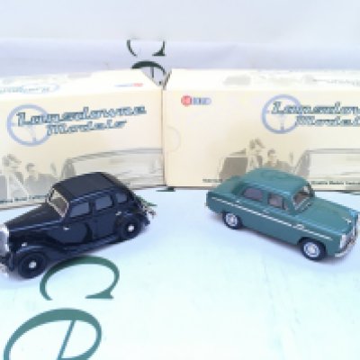 2 X Boxed Lansdowne Models 1/43 Scale. A 1936 Morris Ten-Four Series II #LDM.51 And A 1955 Ford Prefect 100E #LDM.59.