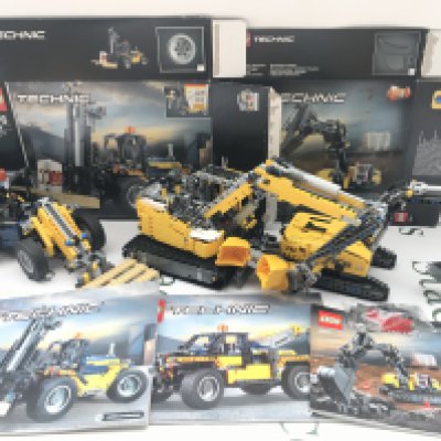 A Lego Heavy Duty Forklift (2 in one) #42079 And A Heavy Duty Excavator #42121.