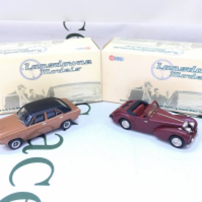 2 X Boxed Lansdowne Models 1/43 Scale.A 1971 Hillman Avenger GLS #LDM35X And A 1949 Triumph 2000 Roadster #LDM.37.
