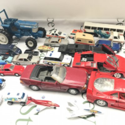 A Box Containing A Collection Of Playworn Diecast. No Reserve.