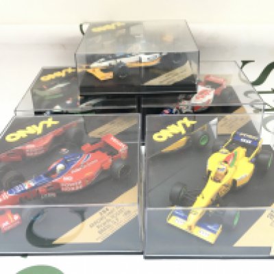 5 X Boxed Onyx 1/43 Scale F1 Cars.