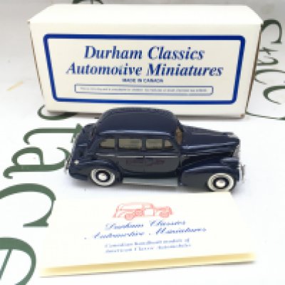 A Boxed Durham Classics 1938 Olds 4 Door Sedan. 1/43 Scale.