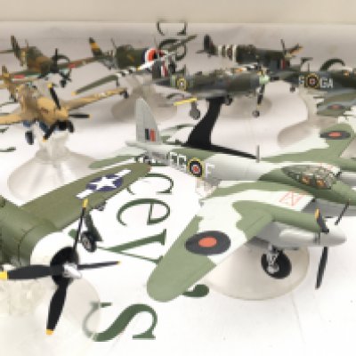 A Collection of Un Boxed Corgi WWII Legends Aircraft And A boxed Forward March Battle Of The Somme British Soldier. No Reserve.