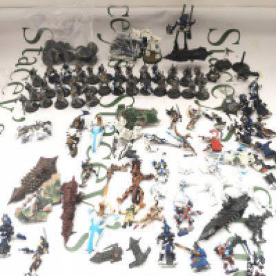 A Box Containing Plastic And Metal War Hammer Figures. No Reserve.