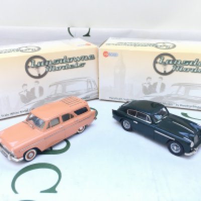 2 X Boxed Lansdowne Models 1/43 Scale. A 1957 Ford Zephyr Farnham Estate #LDM.101 And A 1957 Aston Martin DB 2-4 MKII #LDM.89.