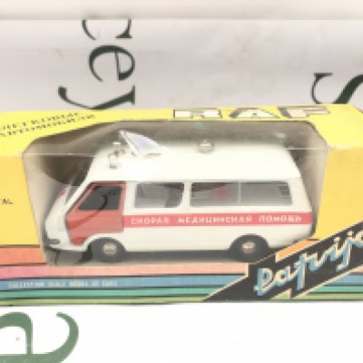 A Boxed Russian 1/43 Scale RAF-2203 Ambulance Van.