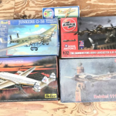 5 X Boxed Aircraft Model Kits. No Decals Or Instructions. No Reserve.