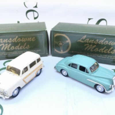 2 X Boxed Lansdowne Models 1/43 Scale. a 1956 Ford Squire Estate #LDM.20 And A M.G. Magnette Z Series #LDM 3A.