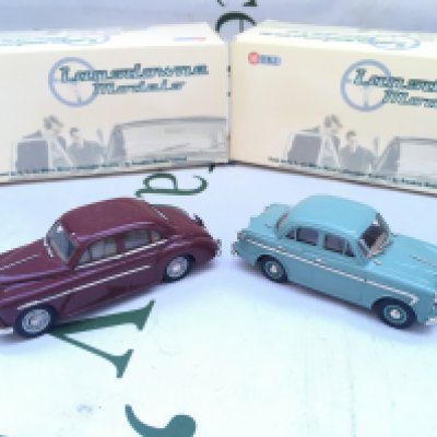 2 X Boxed Lansdowne Models 1/43 Scale.A 1957 Wolseley 15/50 #LDM.70 And A 1957 Wolseley 1500.