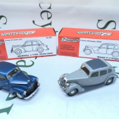 2 X Boxed Somerville Models 1/43 Scale Cars. A 1837 Rover P-2 (6 light) #148 And A 1949 Vauxhall L-Type Velox #149.