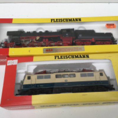 2x boxed model railway locomotives by Fleischmann featuring 4348 and 4179. No reserve