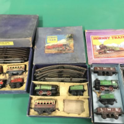 3 Boxed Hornby 0 Gauge Sets. Boxes Are Worn. (3).