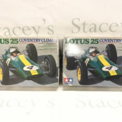 2 X Boxed Tamiya Lotus 25 Coventry Climax 1/20 Scale Model Kits. Both Complete.