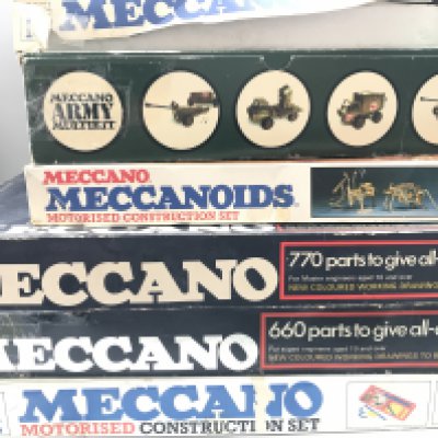 6 X Boxed Meccano Set includes Army Multikit. Sets 7.8. Etc.