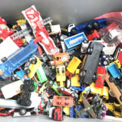 A Box Containing Playworn Diecast. No Reserve.