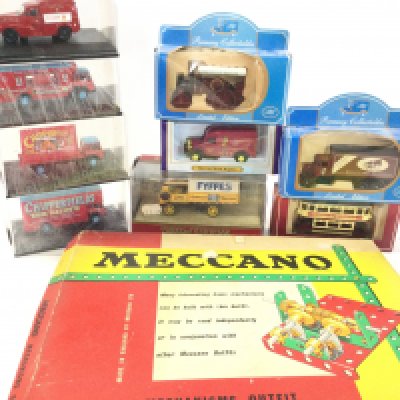 A Meccano Mechanisms Outfit (Parts Missing) And A Small Collection of Boxed Diecast. No Reserve.