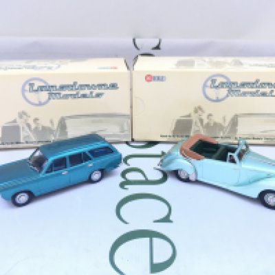 2 X Boxed Lansdowne Models 1/43 Scale. A Hillman Avenger Deluxe Estate #LDM.54 And A 1949 Lagonda 2.6 Litre Drophead Coupe #LDM.58.