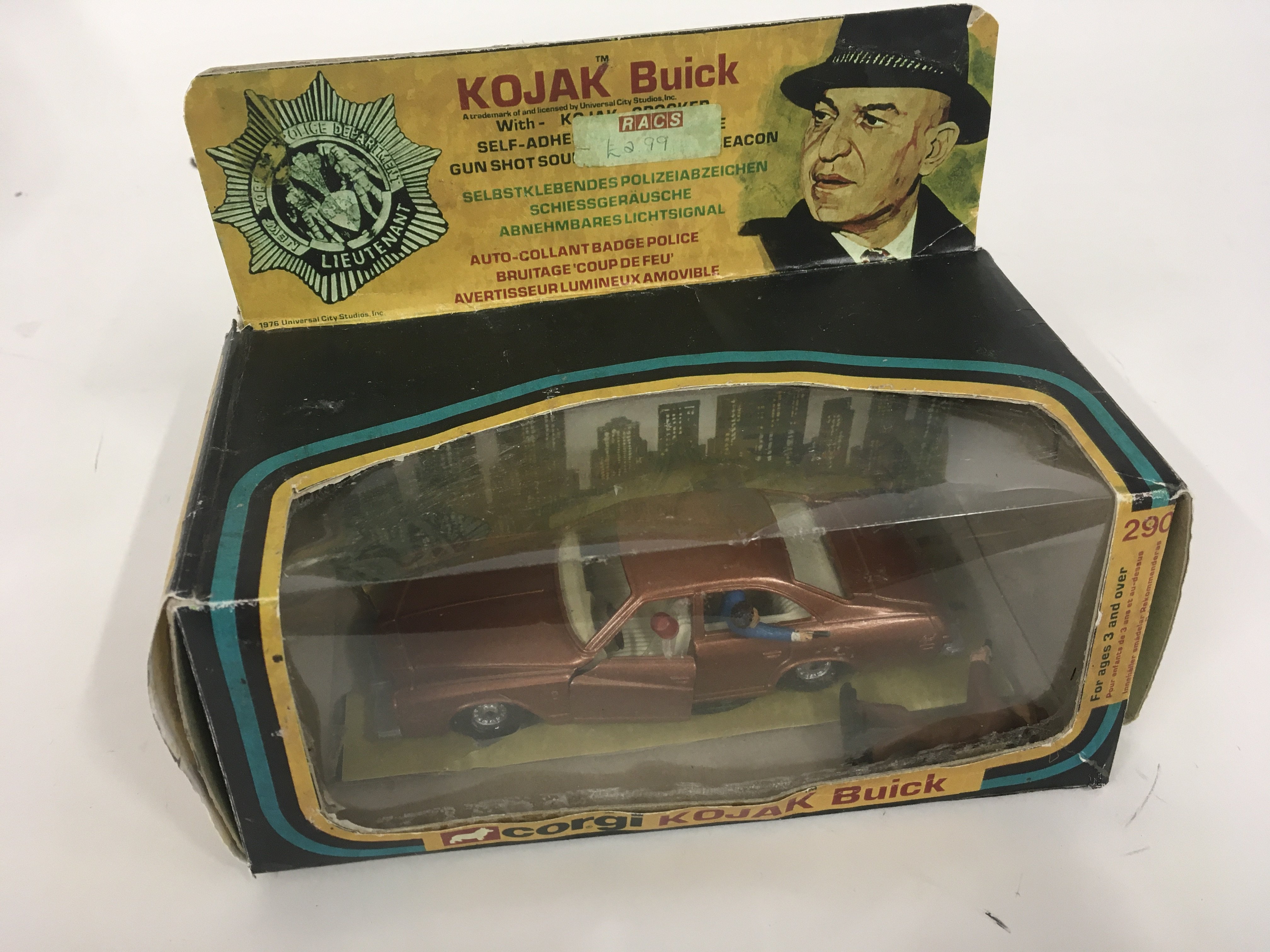 A Corgi model KOJAK Buick with figures. Repro box.