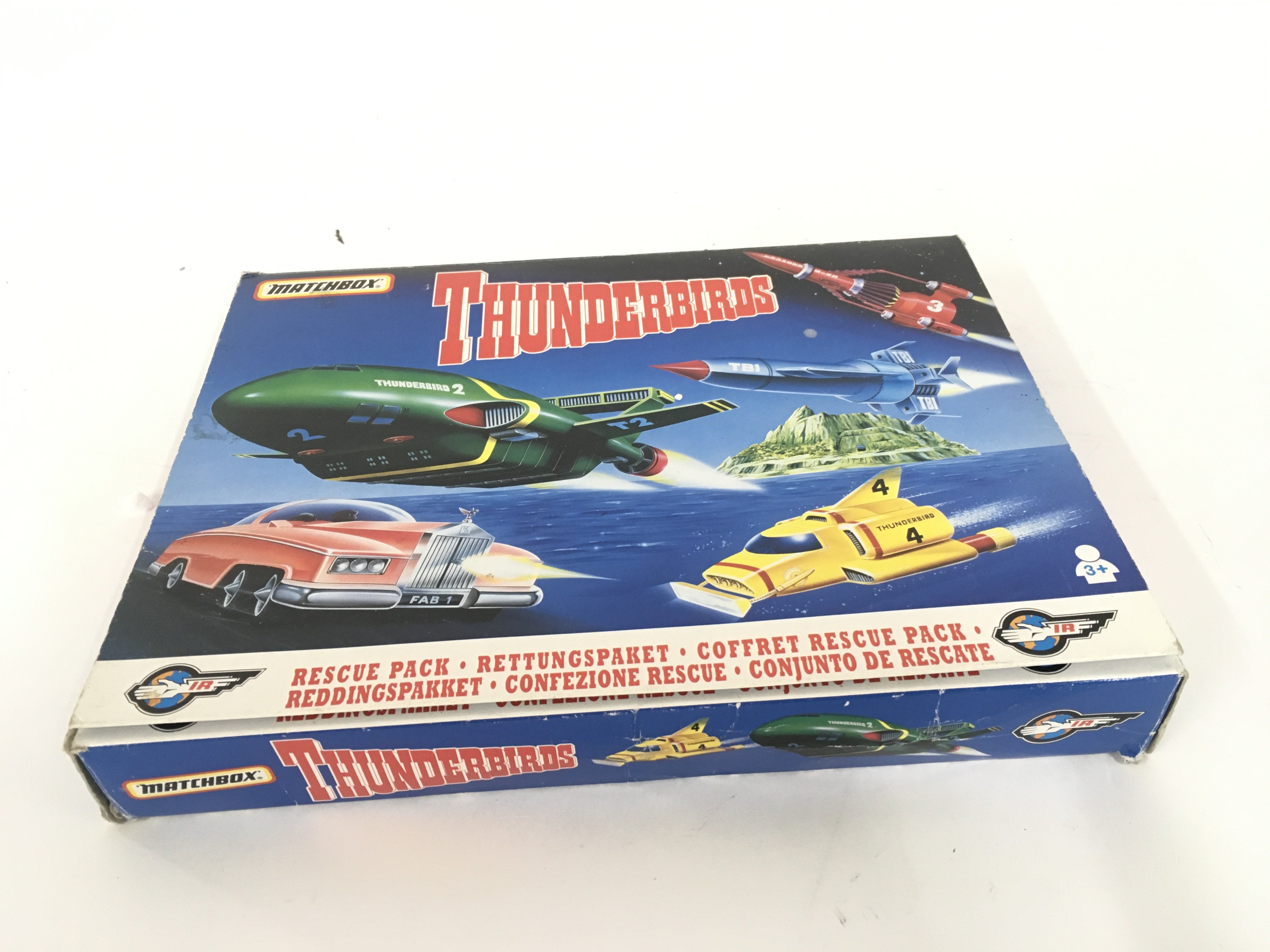 A boxed Thunderbirds rescue pack.