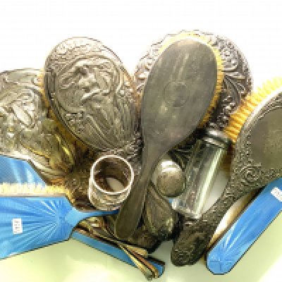 A collection of silver dressing table items etc&hellip;