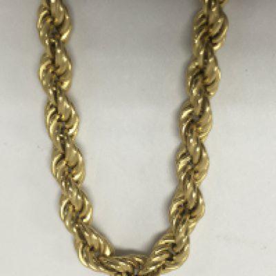 A 9 ct gold rope chain 11.5 grams